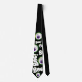 BOO Paarse Halloween Floating Eyeball - Ghost Eye Stropdas (Voorkant)