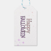 BOO paarse heks kabouter kinder halloween cadeautj Cadeaulabel (Achterkant)