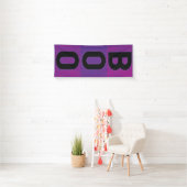 Boo Paarse Stip Halloween Spandoek (Insitu)