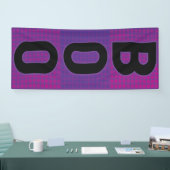 Boo Paarse Stip Halloween Spandoek (Beurs)