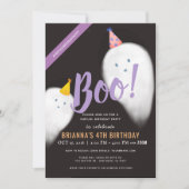 Boo Party Pet Ghost Halloween Virtual Birthday Kaart (Voorkant)