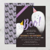 Boo Party Pet Ghost Halloween Virtual Birthday Kaart (Voorkant / Achterkant)