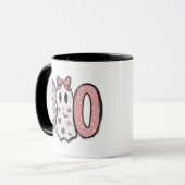 Boo - Pastel en Cute Geest Moderne Halloween Mok (Voorkant links)