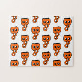 Boo Patroon Halloween Frustrerend Legpuzzel (Horizontaal)