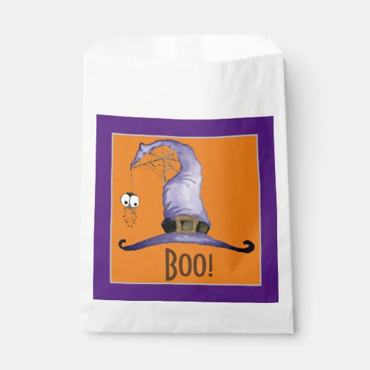 Boo. Pet van witte heks Bedankzakje (Voorkant)