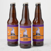 Boo. Pet van witte heks Bier Etiket (Flessen)
