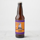 Boo. Pet van witte heks Bier Etiket (Voorkant)