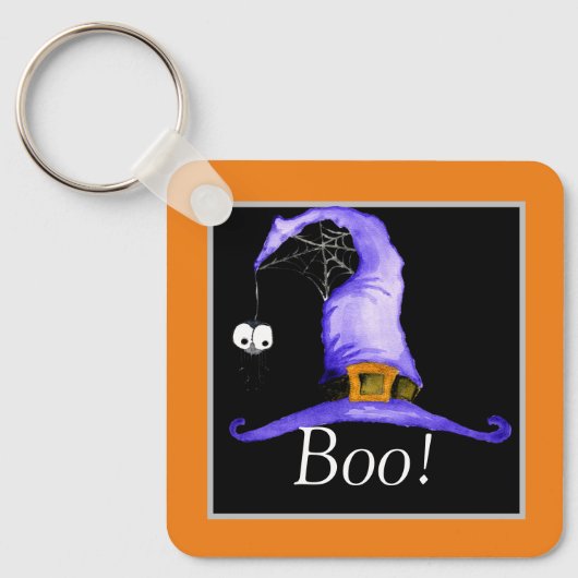 Boo. Pet van witte heks Sleutelhanger (Voorkant)