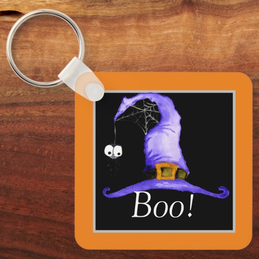 Boo. Pet van witte heks Sleutelhanger (Voorkant)