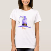 Boo. Pet van witte heks T-shirt (Voorkant)