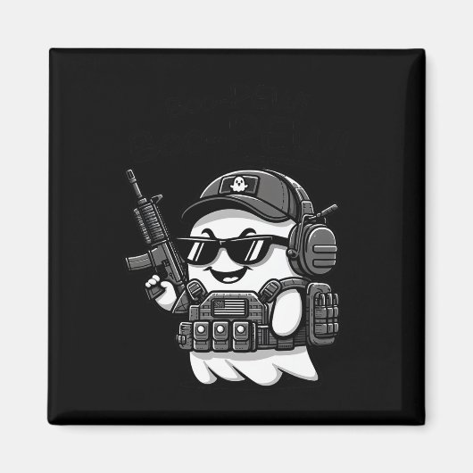 Boo Pew Tactical Ghost Costume Pistool Lover Hallo Magneet (Voorkant)
