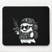 Boo Pew Tactical Ghost Costume Pistool Lover Hallo Muismat (Voorkant)