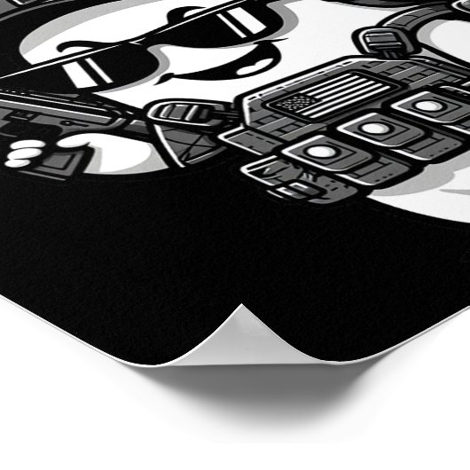 Boo Pew Tactical Ghost Costume Pistool Lover Hallo Poster (Hoek)