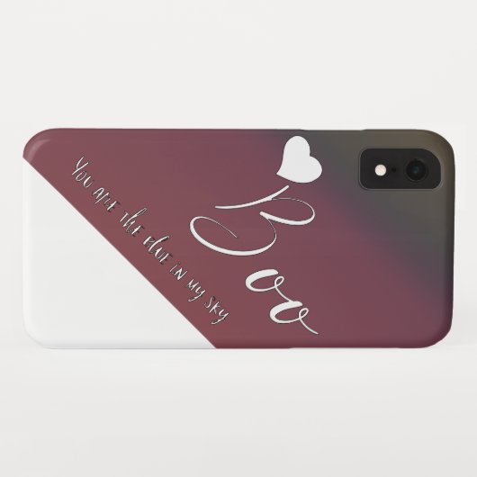 Boo Pink iPhone XR Hoesje (Achterkant (horizontaal))