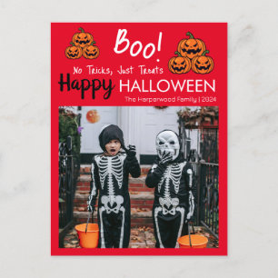 Boo pompoen jack-o-lantaarn gelukkig Halloween 1 F Feestdagenkaart