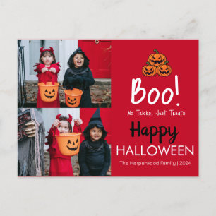 Boo pompoen jack-o-lantaarn gelukkig Halloween 2 F Feestdagenkaart