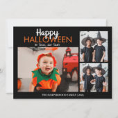 Boo pompoen jack-o-lantaarn Halloween Fotocollage Feestdagenkaart (Voorkant)