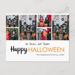 Boo pompoen jack-o-lantaarn Halloween Fotocollage Feestdagenkaart