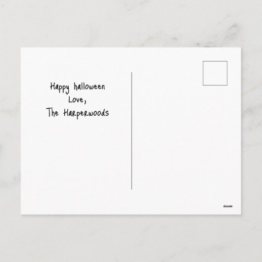 Boo pompoen jack-o-lantaarn Halloween Fotocollage Feestdagenkaart (Achterkant)