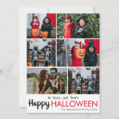 Boo pompoen jack-o-lantaarn Halloween Fotocollage Feestdagenkaart (Voorkant)