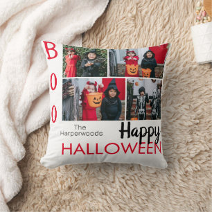 Boo pompoen jack-o-lantaarn Halloween Fotocollage Kussen