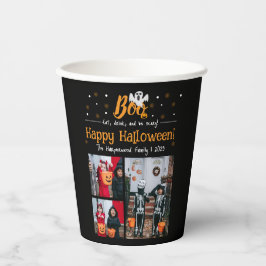 Boo pompoen jack-o-lantaarn Halloween Fotocollage Papieren Bekers