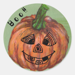 Boo Pompoen ronde sticker, envelop sealer Ronde Sticker