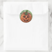 Boo Pompoen ronde sticker, envelop sealer Sticker (Tas)