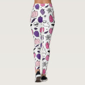 Boo Pompoen Schedel Witte Leggings (Achterkant)