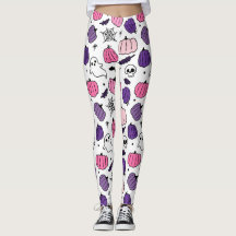 Boo Pompoen Schedel Witte Leggings