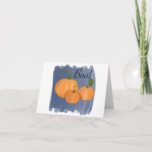 Boo Pompoenen Feestdagen Kaart (Voorkant)