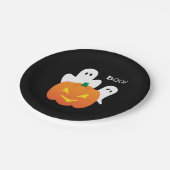 Boo Pumpkin Ghosts Halloween Papieren Bordje (Gekanteld)