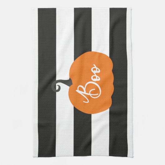 "Boo" Pumpkin Halloween Theedoek (Verticaal)