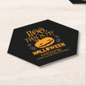 Boo Pumpkin Sarcastic Funny Halloween Costume Kartonnen Onderzetters (Schuin)