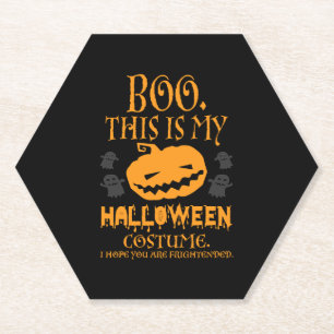 Boo Pumpkin Sarcastic Funny Halloween Costume Kartonnen Onderzetters