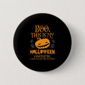 Boo Pumpkin Sarcastic Funny Halloween Costume Ronde Button 5,7 Cm (Voorkant)