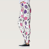 Boo Pumpkin Skull White Leggings (Links)
