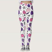 Boo Pumpkin Skull White Leggings  (Voorkant)