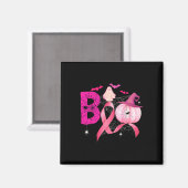 Boo Pumpkin Witch Pink Ribbon Borstkanker Halve Magneet (Voorkant / Achterkant)