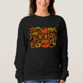 Boo Pumpkins Fall Vibes  Jack O Lantern Halloween Trui (Voorkant)