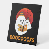 Boo Read Books Halloween Reclamebord Met Voetstuk (Voorkant)