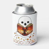 Boo Read Books Library Funny Booooks Ghost Halowe Blikjeskoeler (Blikje Voorkant)