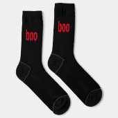 Boo red blood typografie eng spooky Halloween Sokken (Rechts)