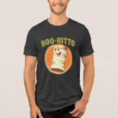 Boo-ritto Funny Halloween Burrito Pun Tri-Blend Shirt (Voorkant)
