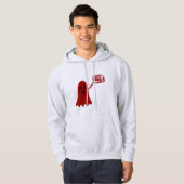 Boo-Rode Heren Hoodie (Voorkant volledig)