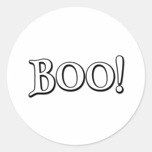 Boo. Ronde Sticker (Voorkant)