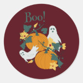 Boo. Ronde Sticker (Voorkant)