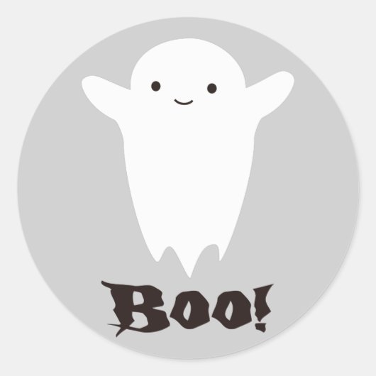 Boo. Ronde Sticker (Voorkant)