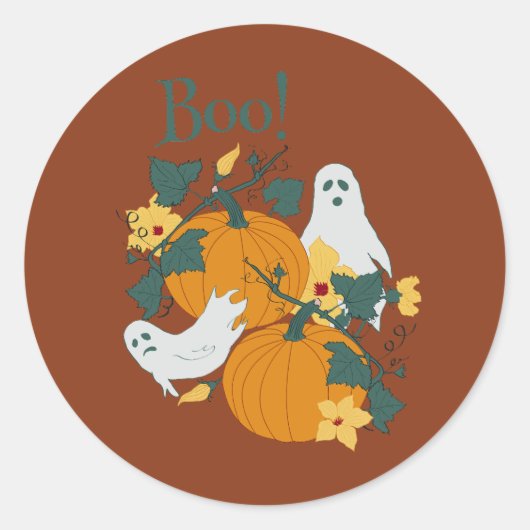 Boo. Ronde Sticker (Voorkant)