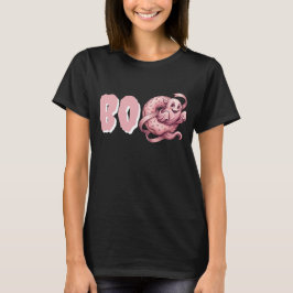 BOO Roze Geest & Donut Zoete Halloween Coquette T-shirt